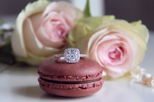 Macaron and wedding ring