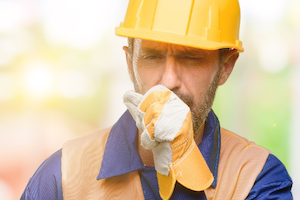 Worker coughing