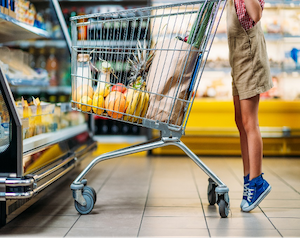 Kid with a Supermarket Car