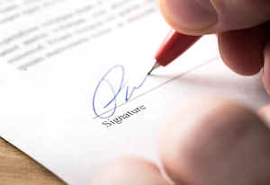 Signature in Letter
