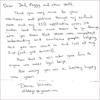 Donna Hillma thank you card