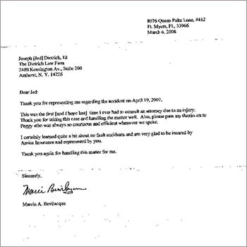 Marcia Bevilacqua thank you card