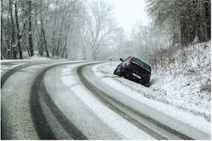 Car Accident in the Snow