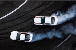 Cars racing