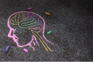 Chalk Drawing of Autism
