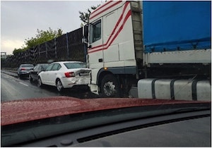 Rear-End By A Tractor-Trailer