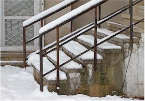Snow Stairs Danger