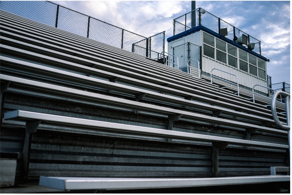 Stands of a football field