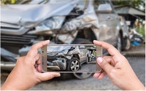Taking a Picture of a Car Accident